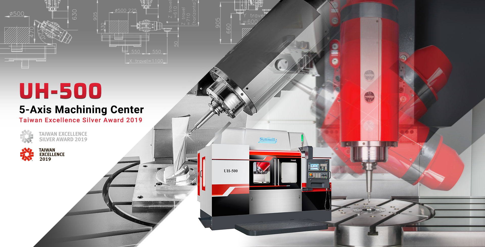 UH-500 5 axis CNC machining center